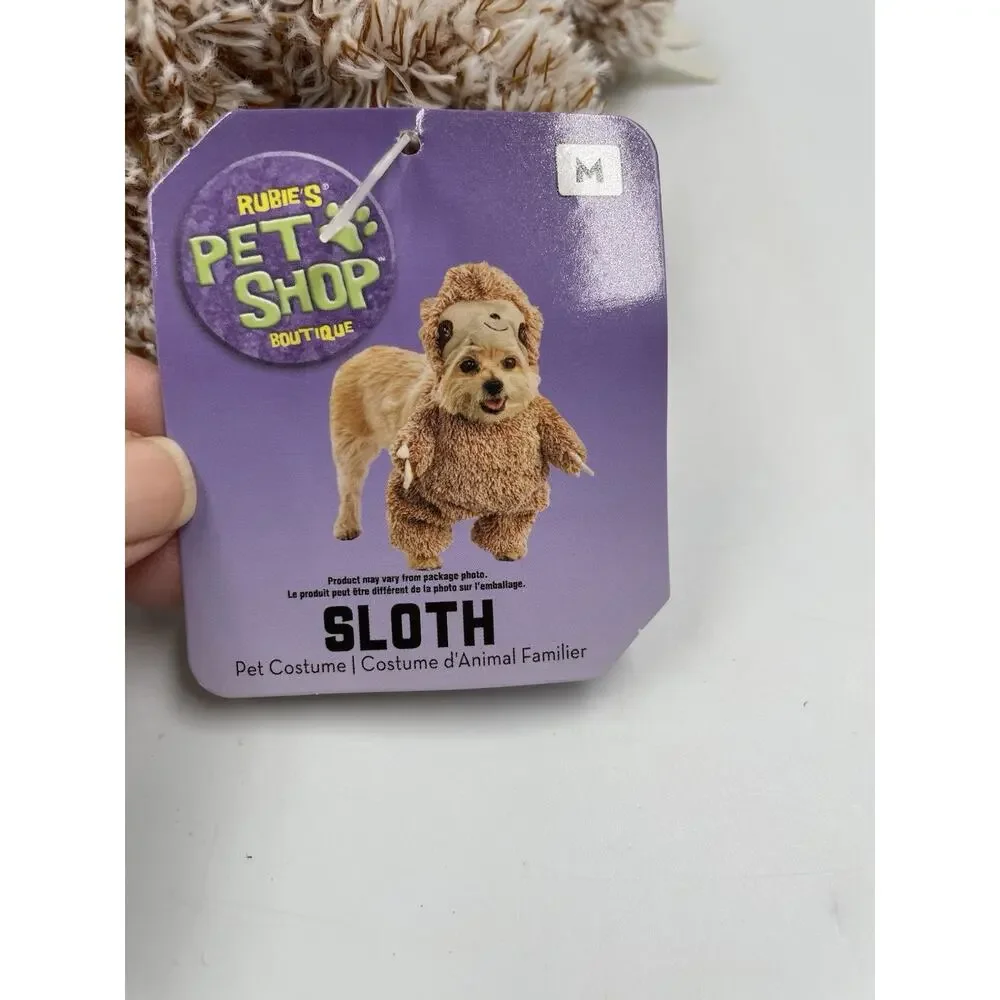 Rubie’s Pet Shop Sloth Pet Costume Size Medium NEW W/ Tags